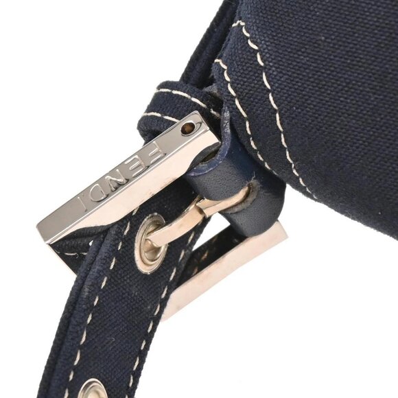 Fendi Navy Canvas Mamma Baguette Handbag 222826325.018 116457 - Picture 5 of 10